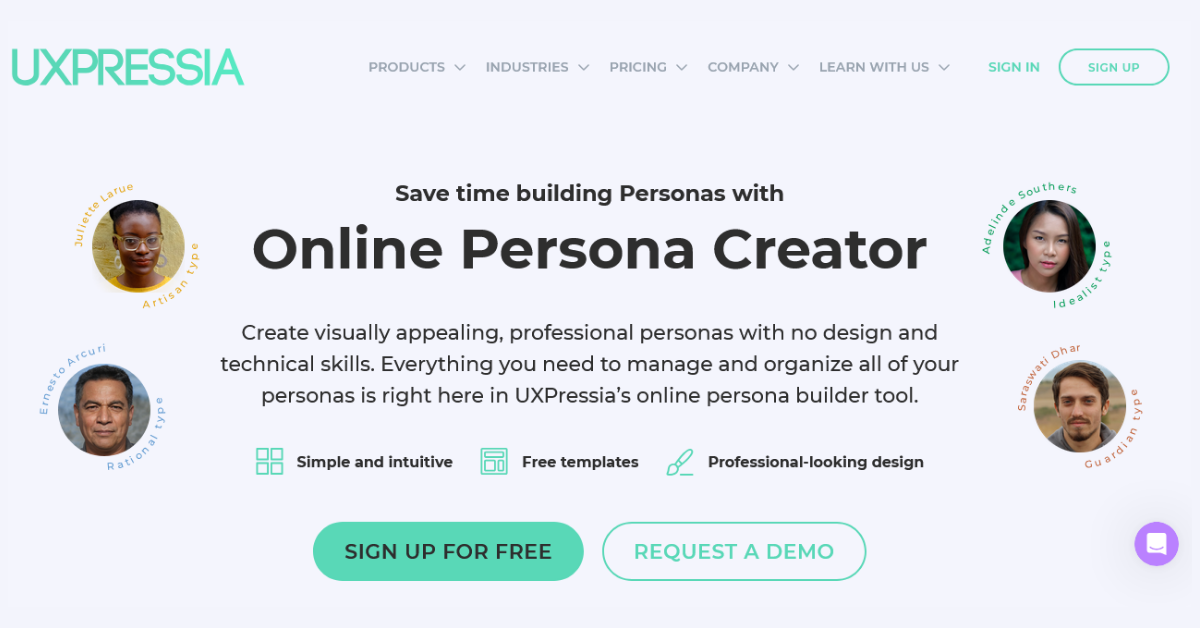 UXPressia Online Persona Creator
