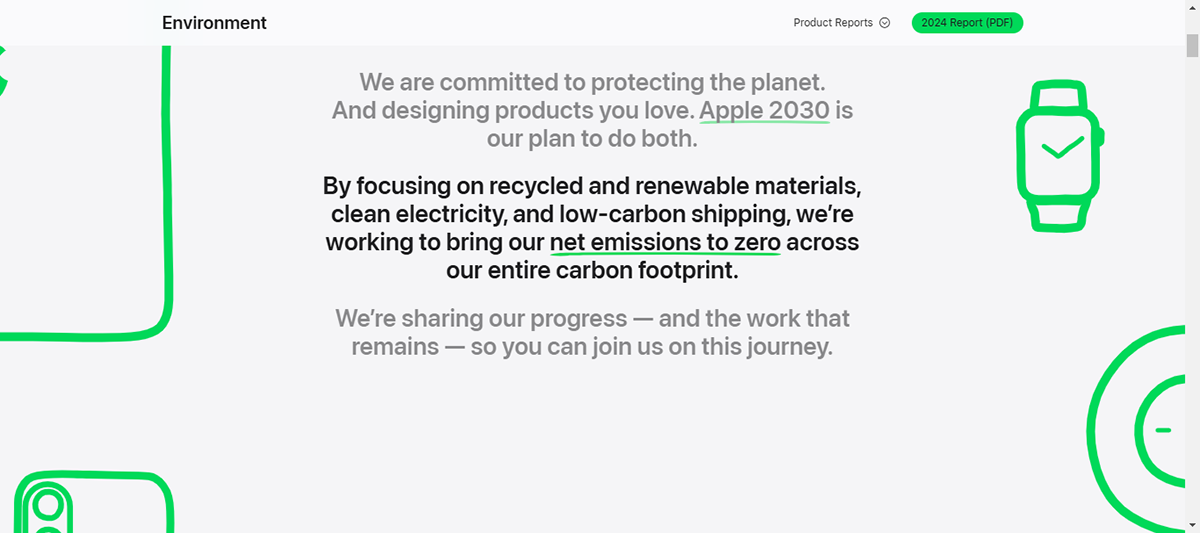 company profile template - Apple's company profile page