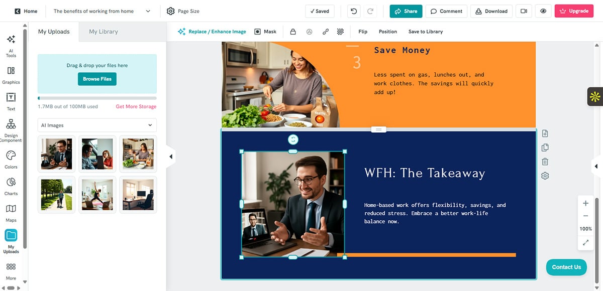 tools to create infographics - an image of Piktochart AI image generator