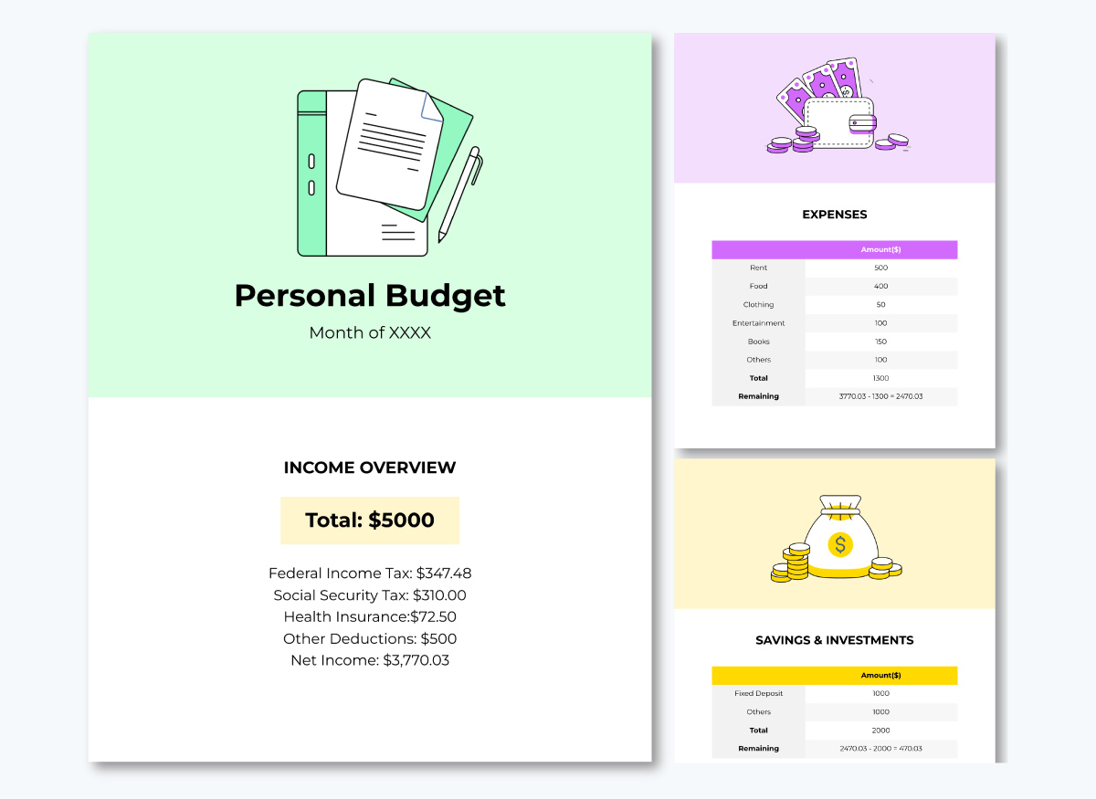 Basic Monthly Budget Template