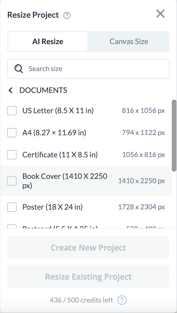 multimedia presentation - the Image Resize options in Visme