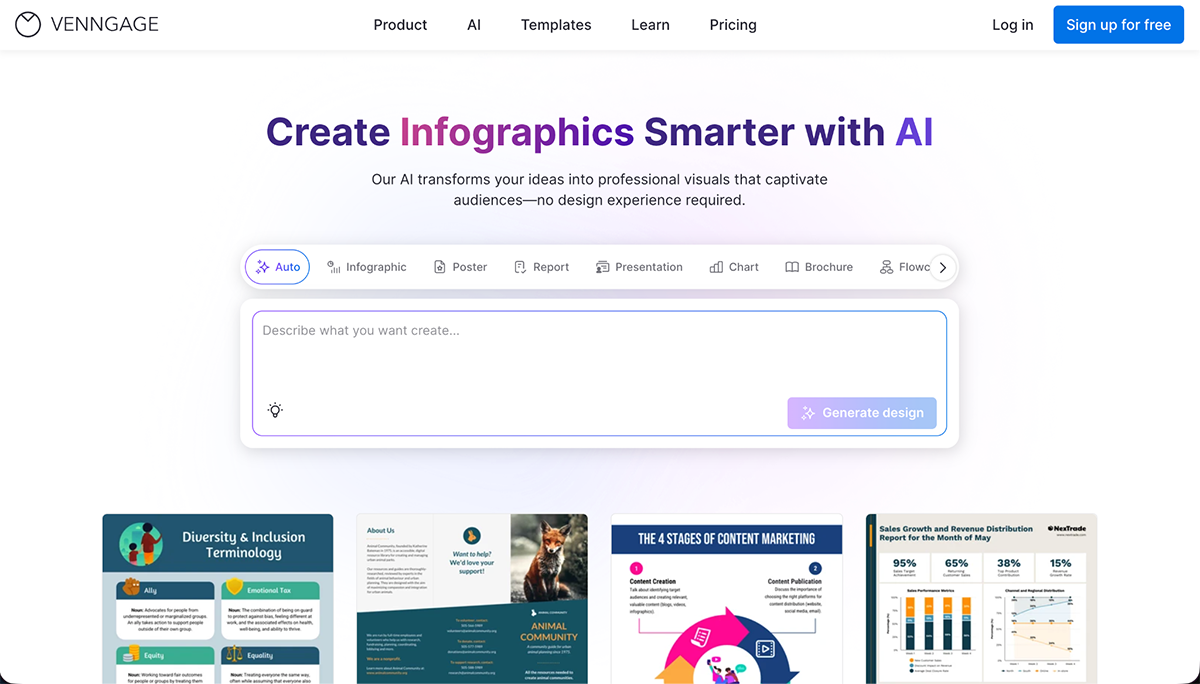 infographic design - Venngage editor