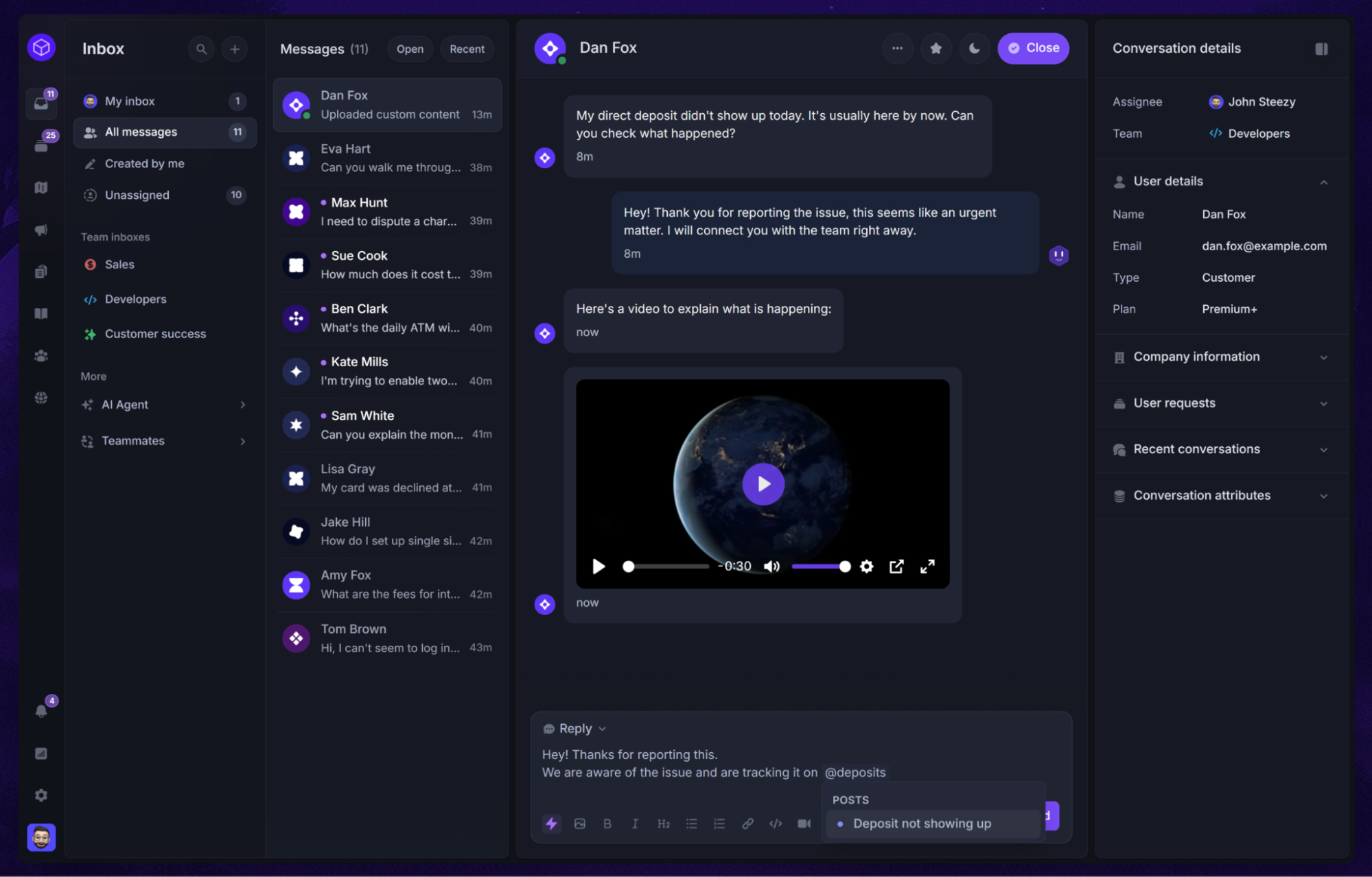 Featurebase Customer Success Tools to Onboard Clients