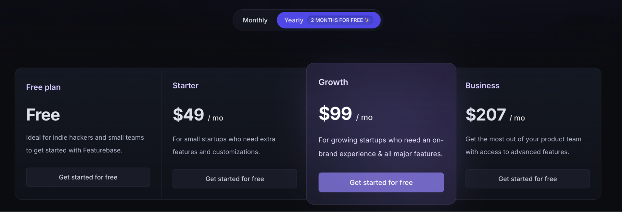 Featurebase Pricing