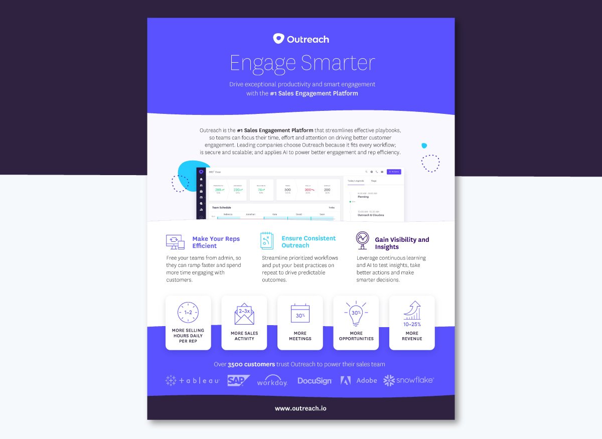 sales one pager - Outreach
