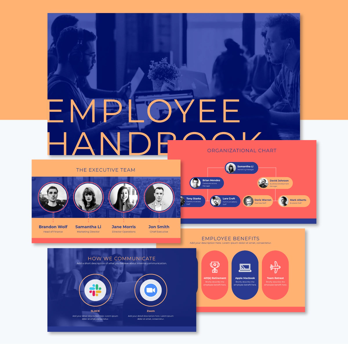 presentation slides - Employee Handbook Presentation Template