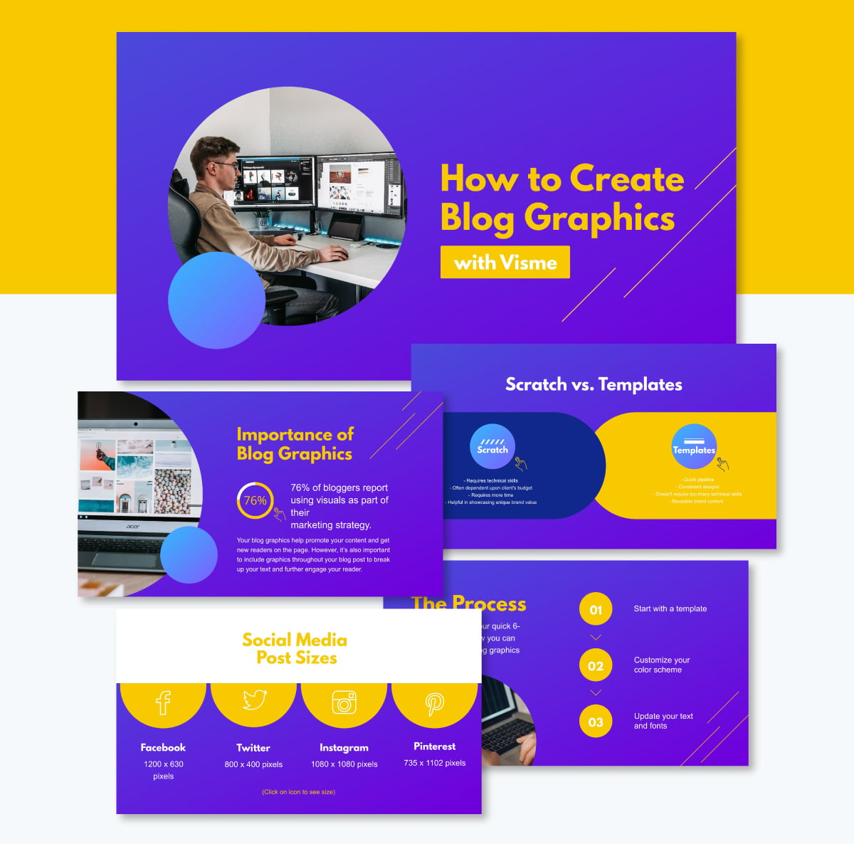 presentation slides - Creating Blog Graphics Walkthrough Presentation Template
