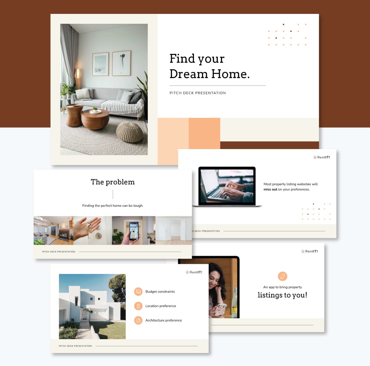 presentation slides - Real Estate App Pitch Deck