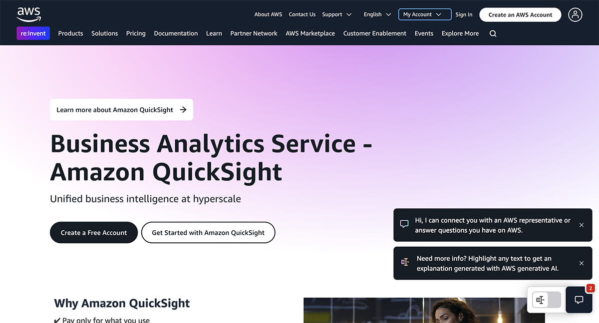 Amazon QuickSight Tableau Alternatives & Competitors
