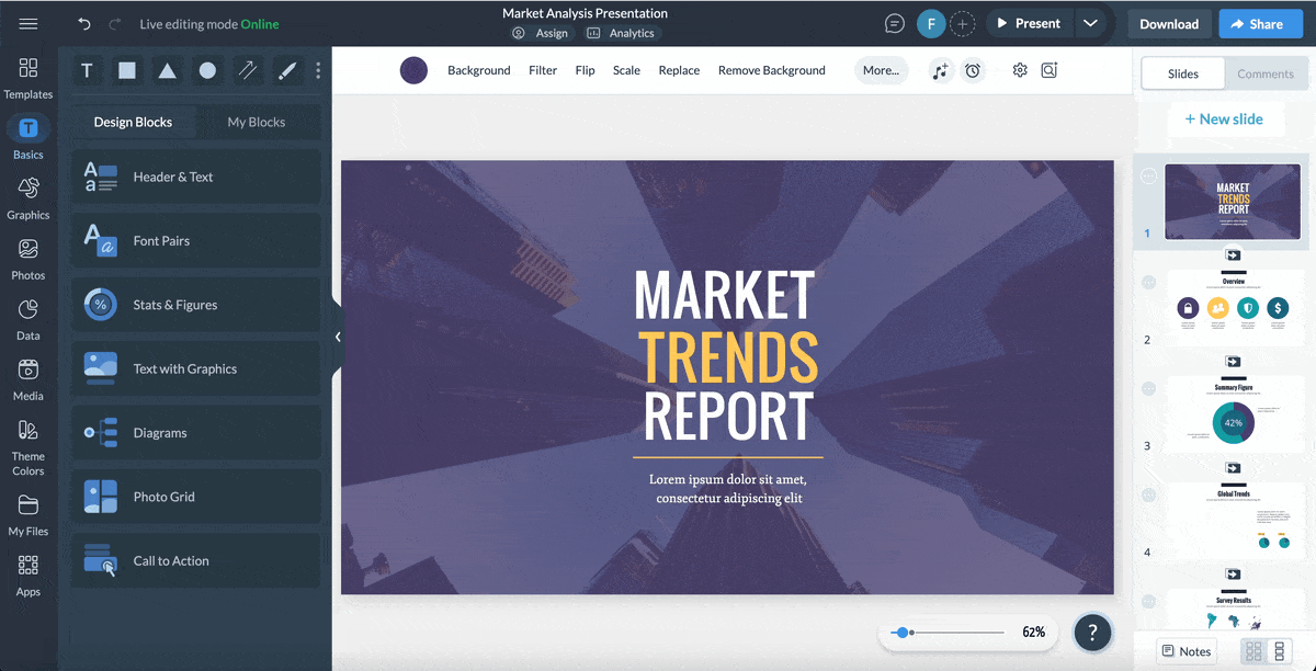 How to change color and fonts in your report