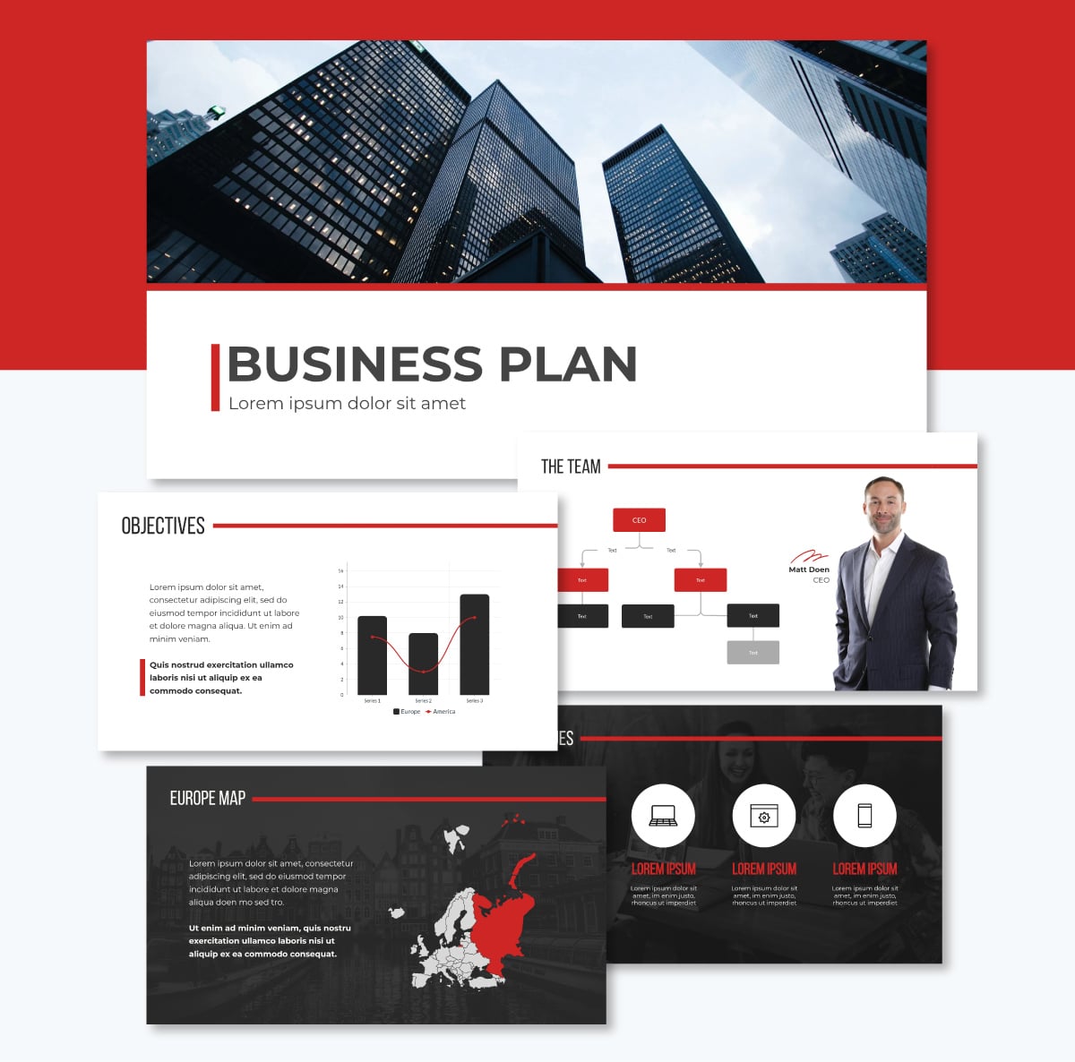 presentation slides - business plan template visme