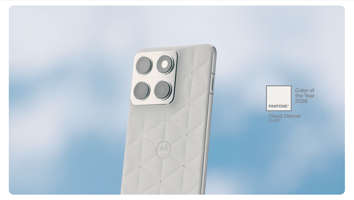 Pantone Partners Using Cloud Dancer - Motorola x Pantone