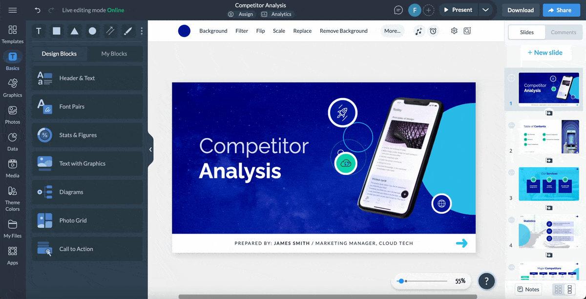 How to drag and drop elements in Visme