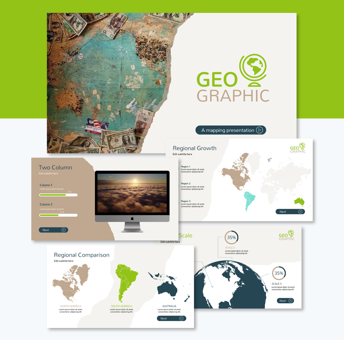 presentation slides - map presentation template visme