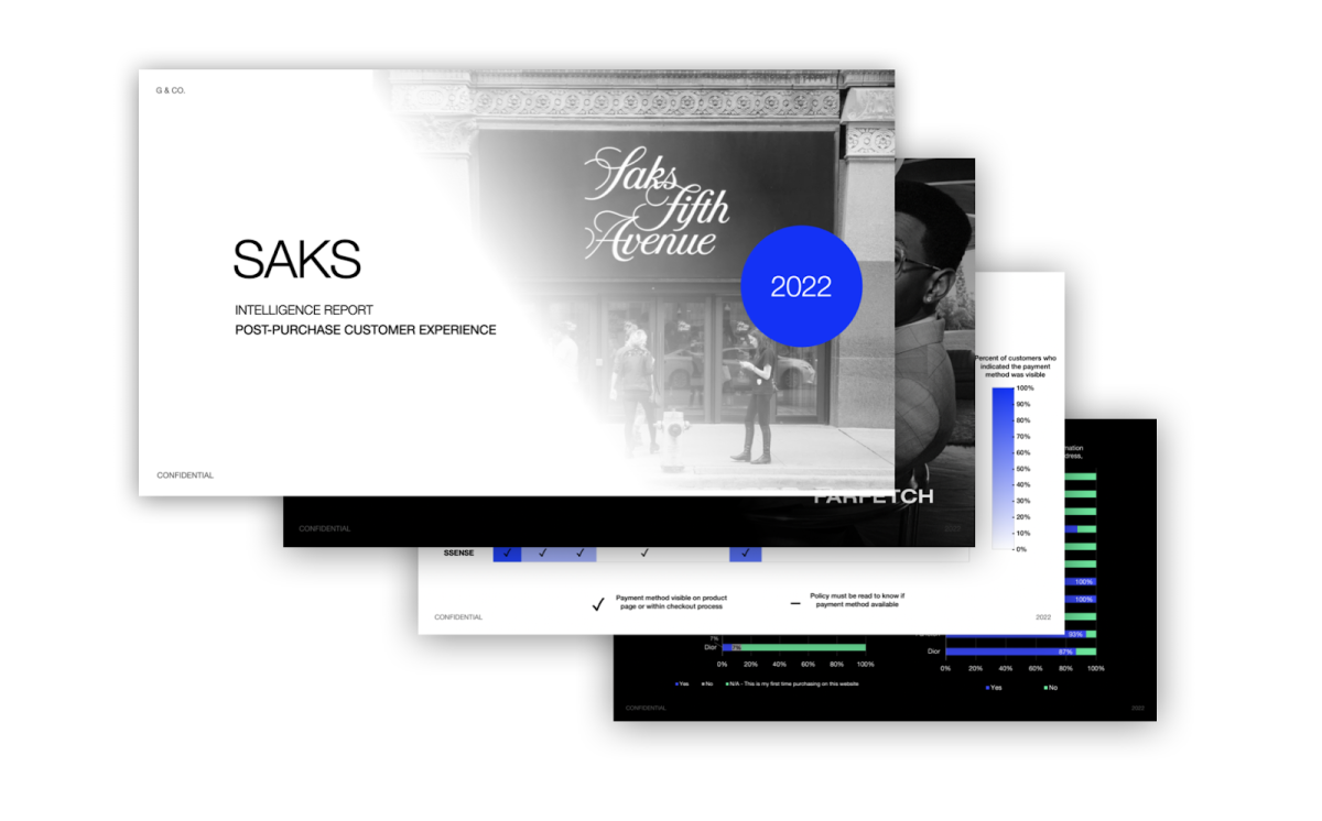 Market Analysis example - Saks Fifth Avenue\