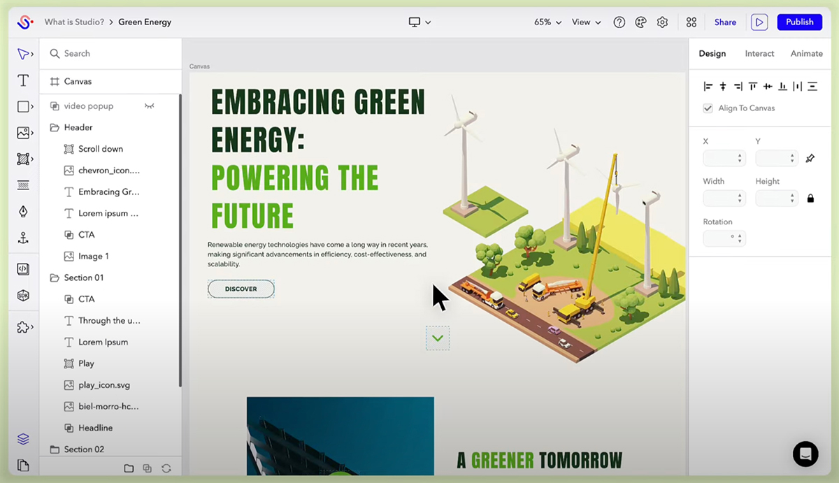 ceros alternative - Ceros interface