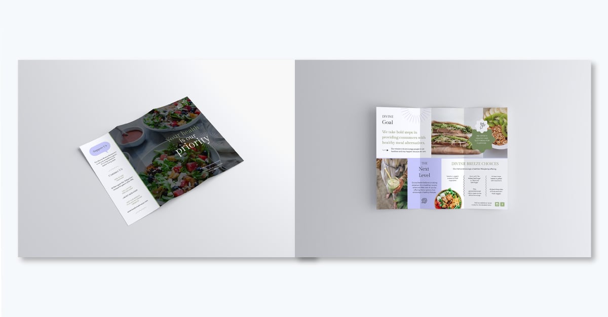 brochure examples and templates- Restaurant Bifold Brochure Template