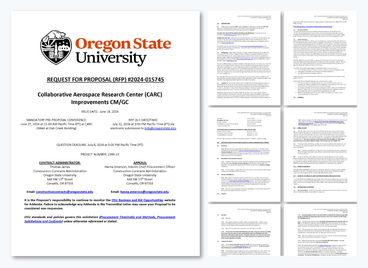 Construction RFP Examples - Oregon State University 