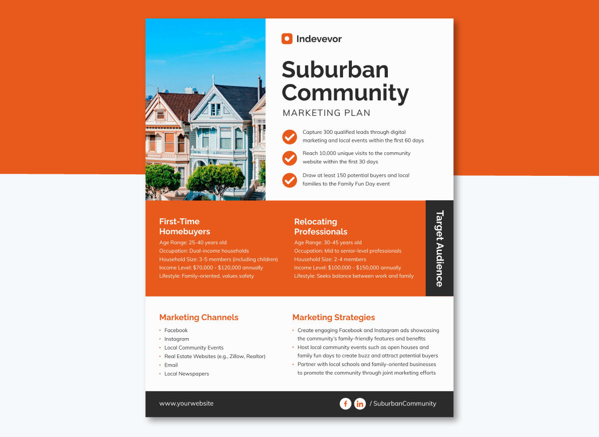 Residential Project One-Pager Marketing Plan 