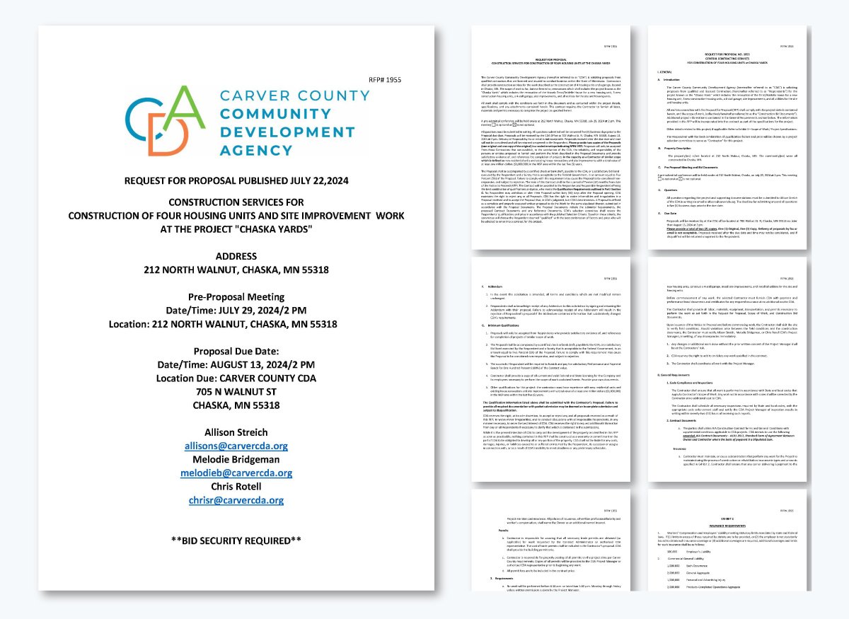 Construction RFP Examples - Carver County Community Development Agency