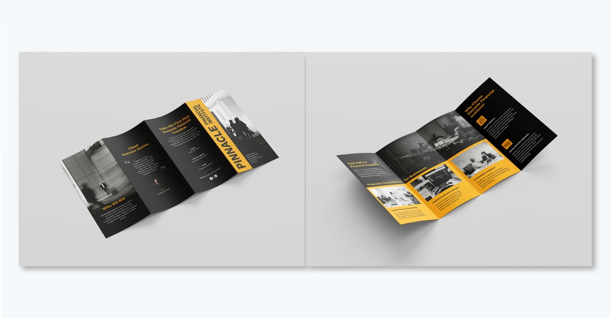 brochure examples and templates-Financial Institute Brochure Template