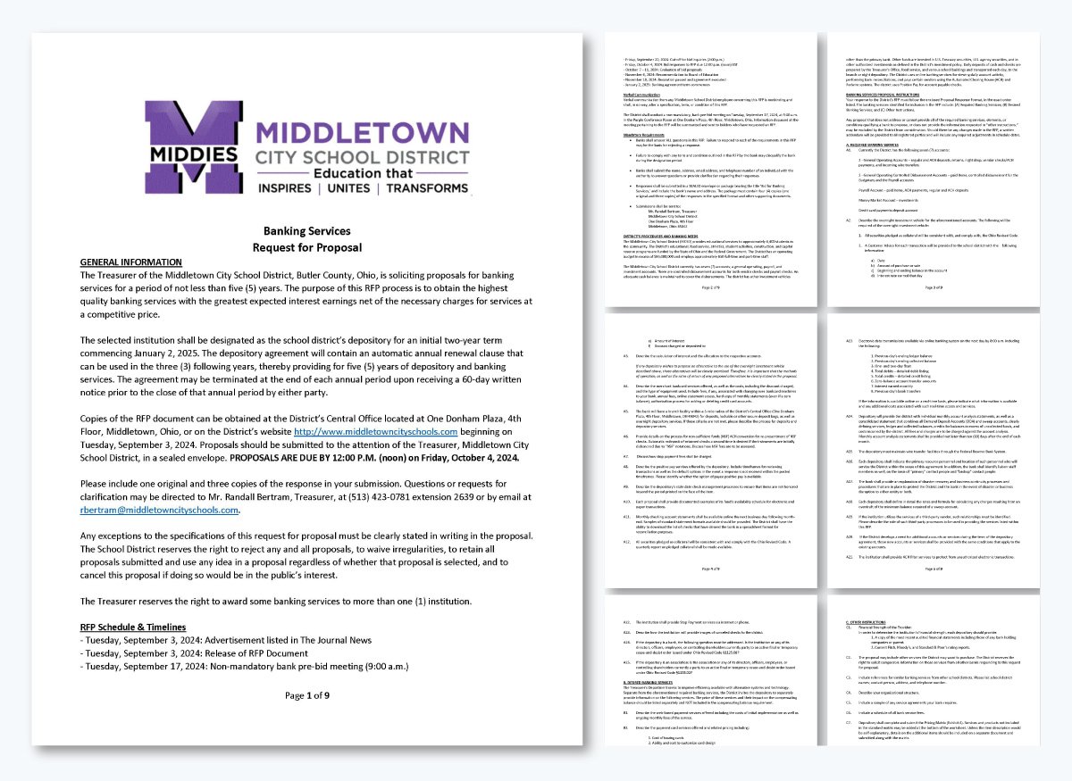 Financial RFP Examples - Middle Town City School District