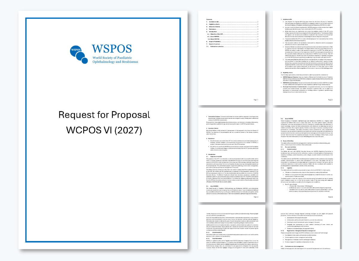 Healthcare RFP Examples - World Society of Pediatric Ophthalmology and Strabismus 