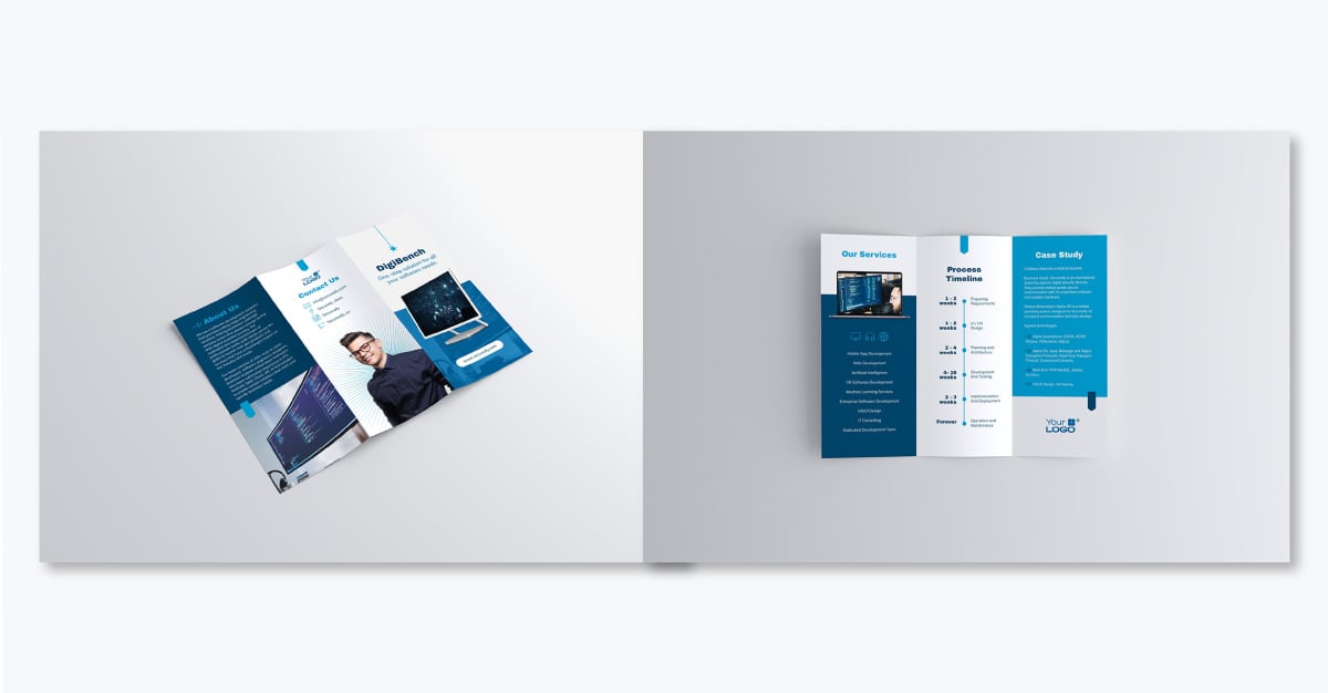 brochure examples and templates - Technology Company Trifold Brochure Template