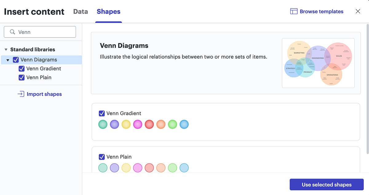 Create a Venn Diagram with Lucidchart