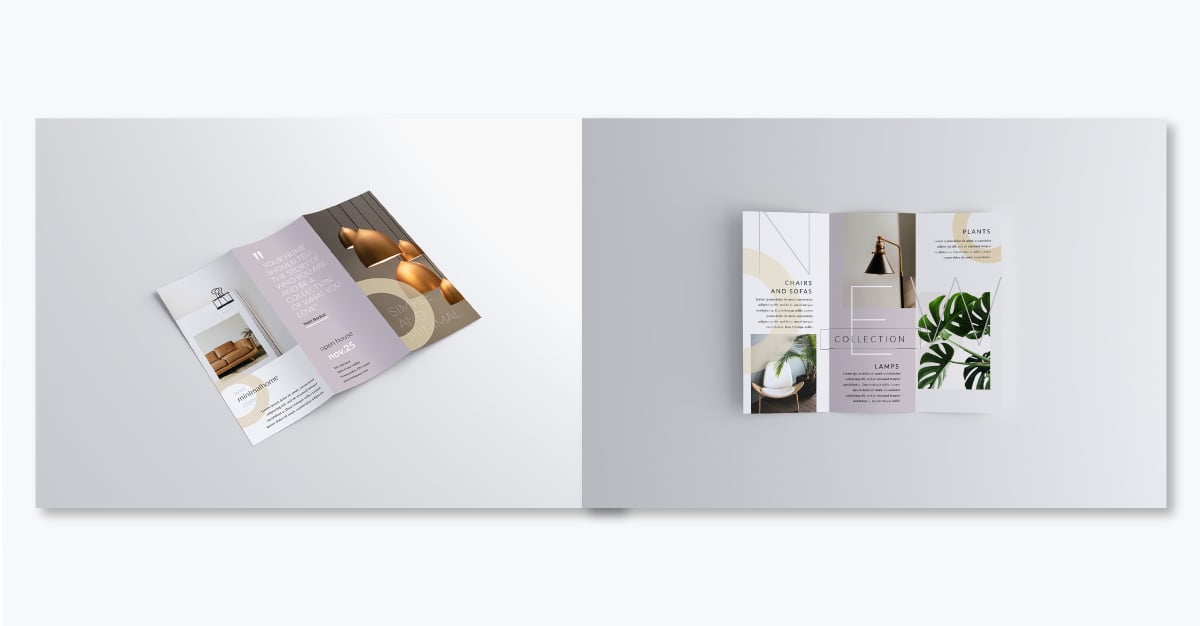 brochure examples and templates -Elegant Interior Design - Trifold Brochure Template