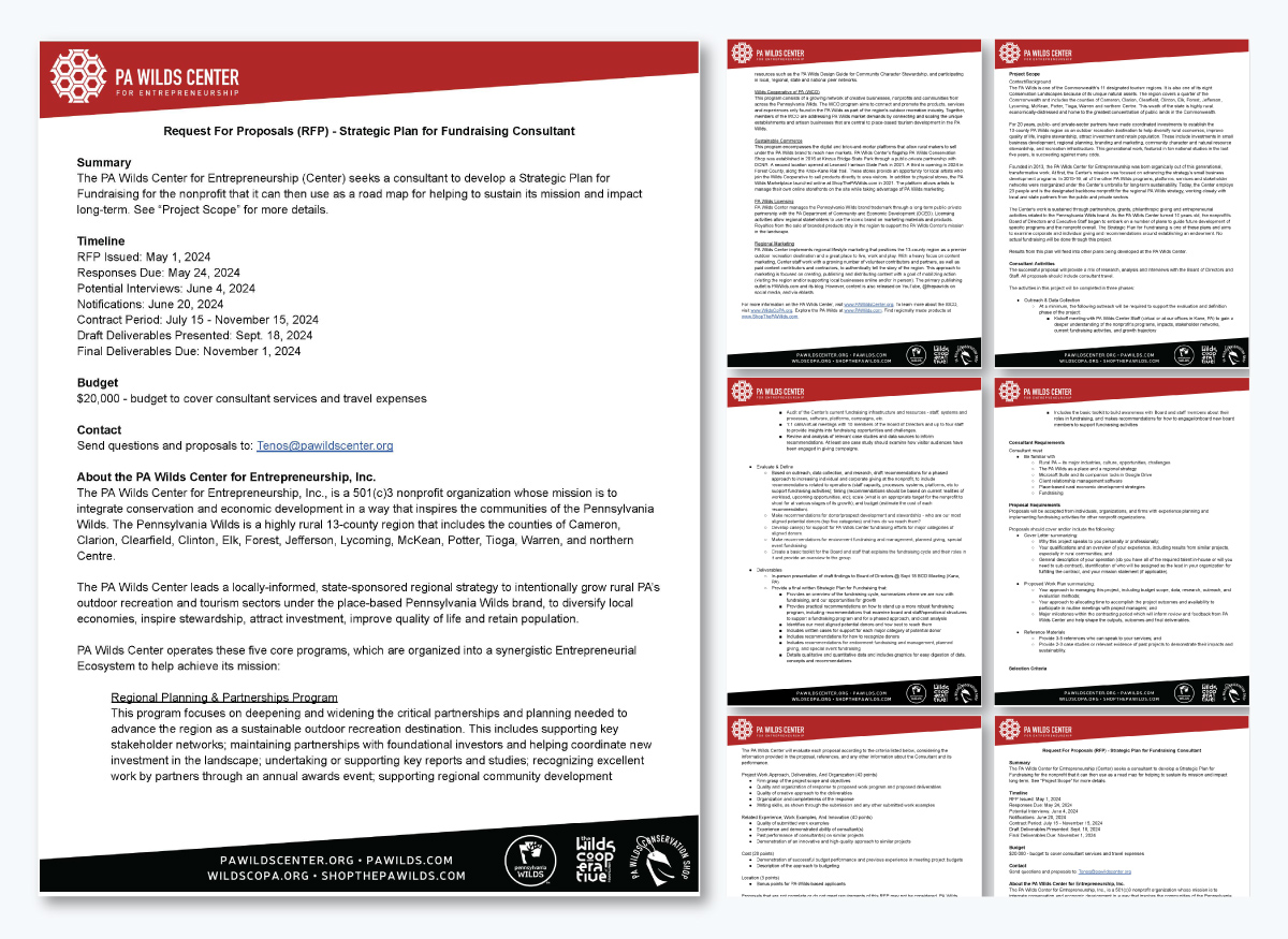 Non-Profit RFP Examples - PAWilds