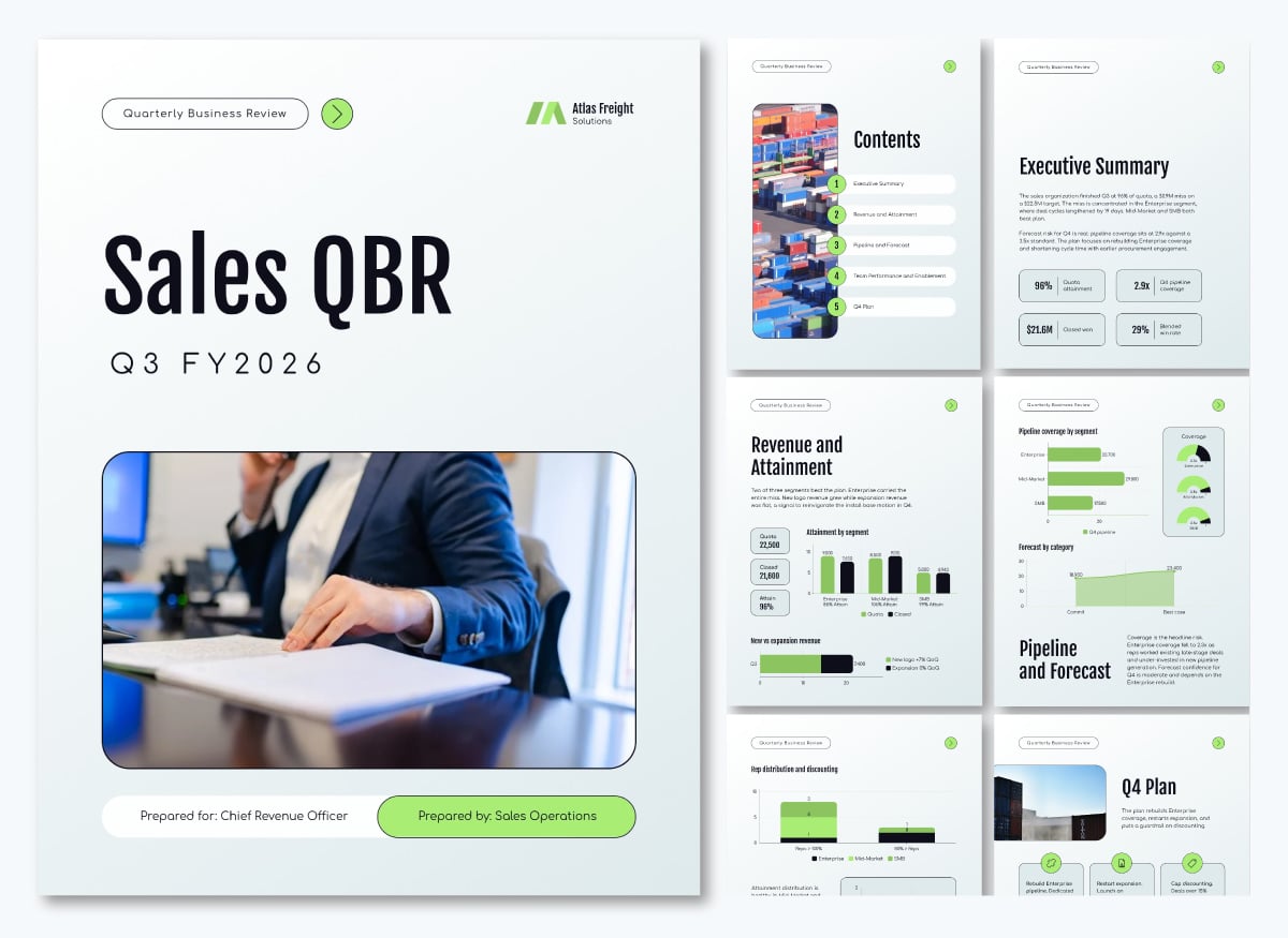 business report templates - Sales QBR