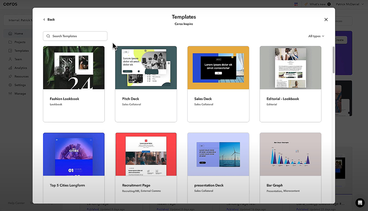 ceros alternative - ceros premade templates