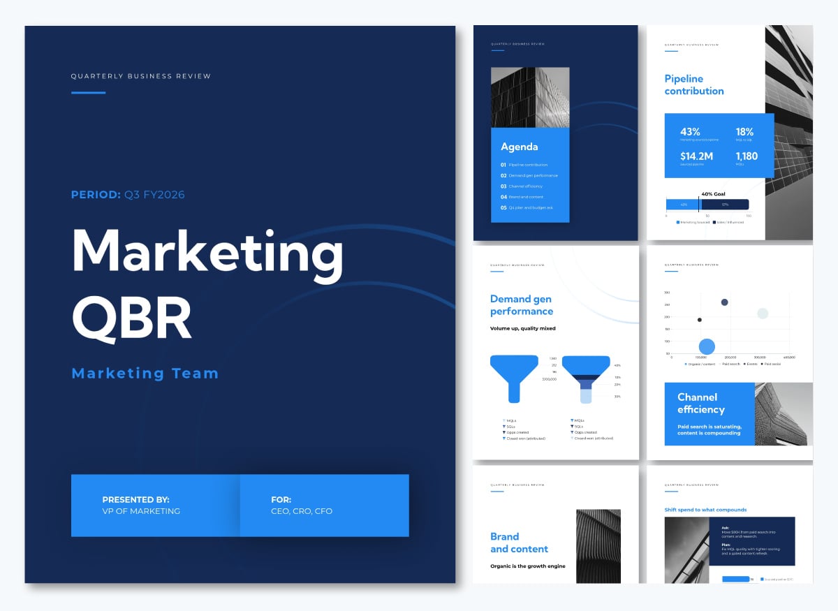 business report templates - Marketing QBR