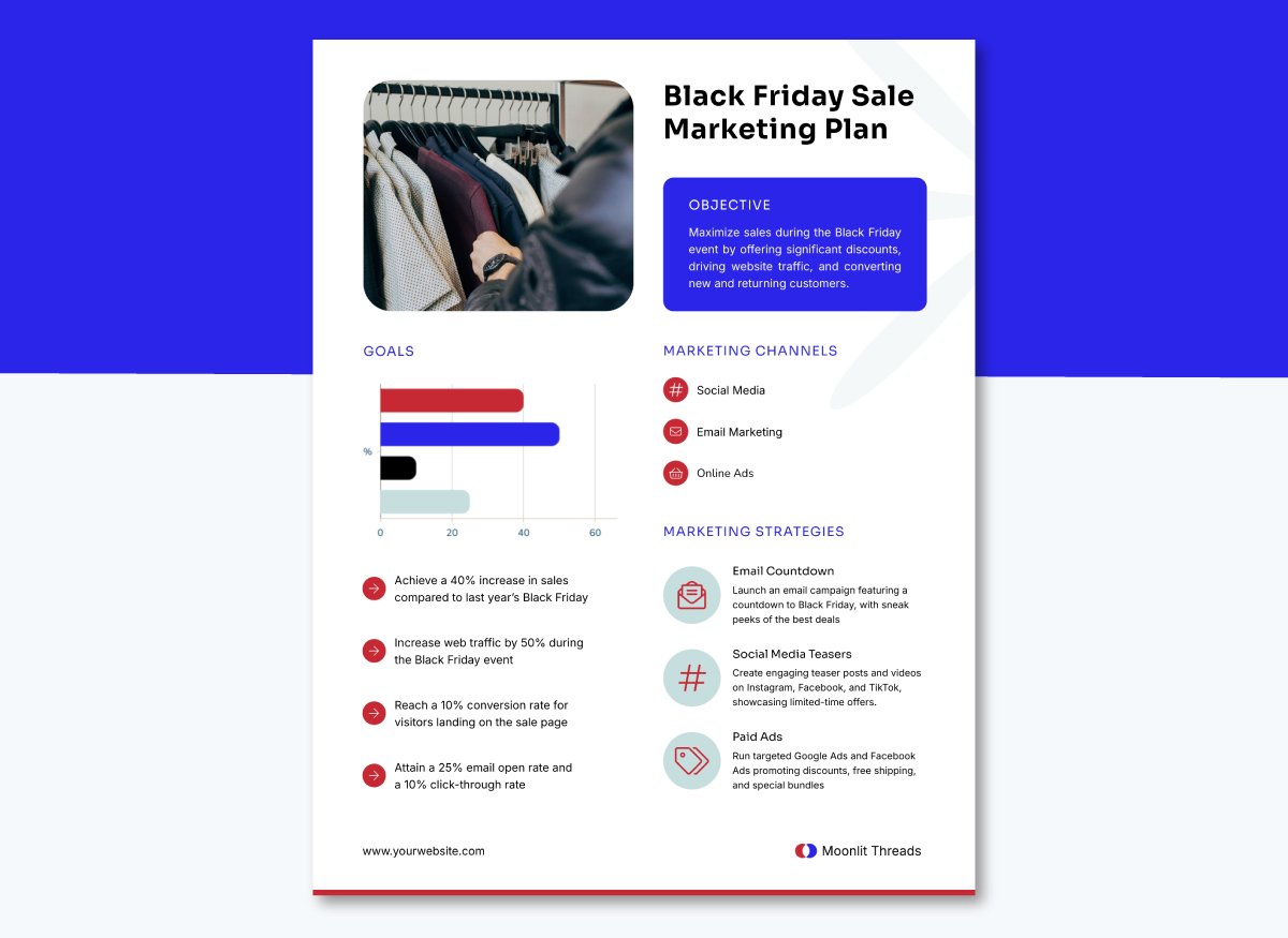 Retail One-Page Marketing Plan Template