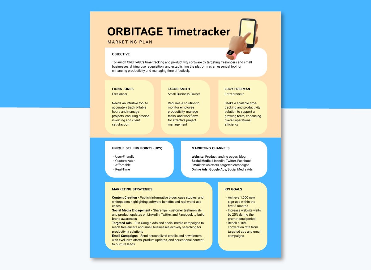 Saas One-Pager Marketing Plan