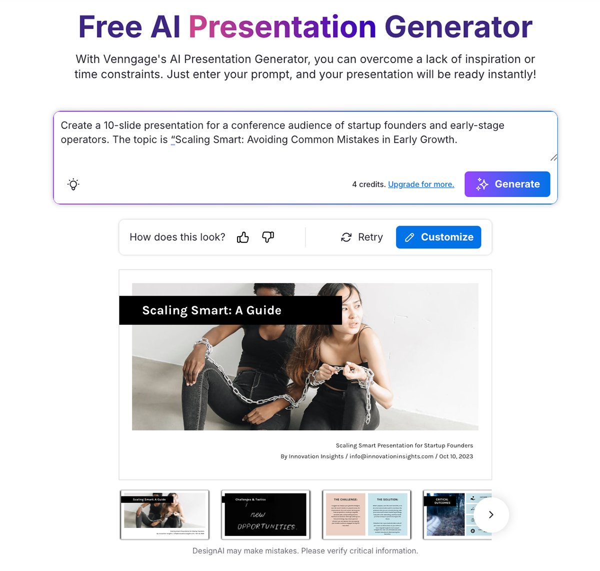 Powerpoint alternatives - Venngage