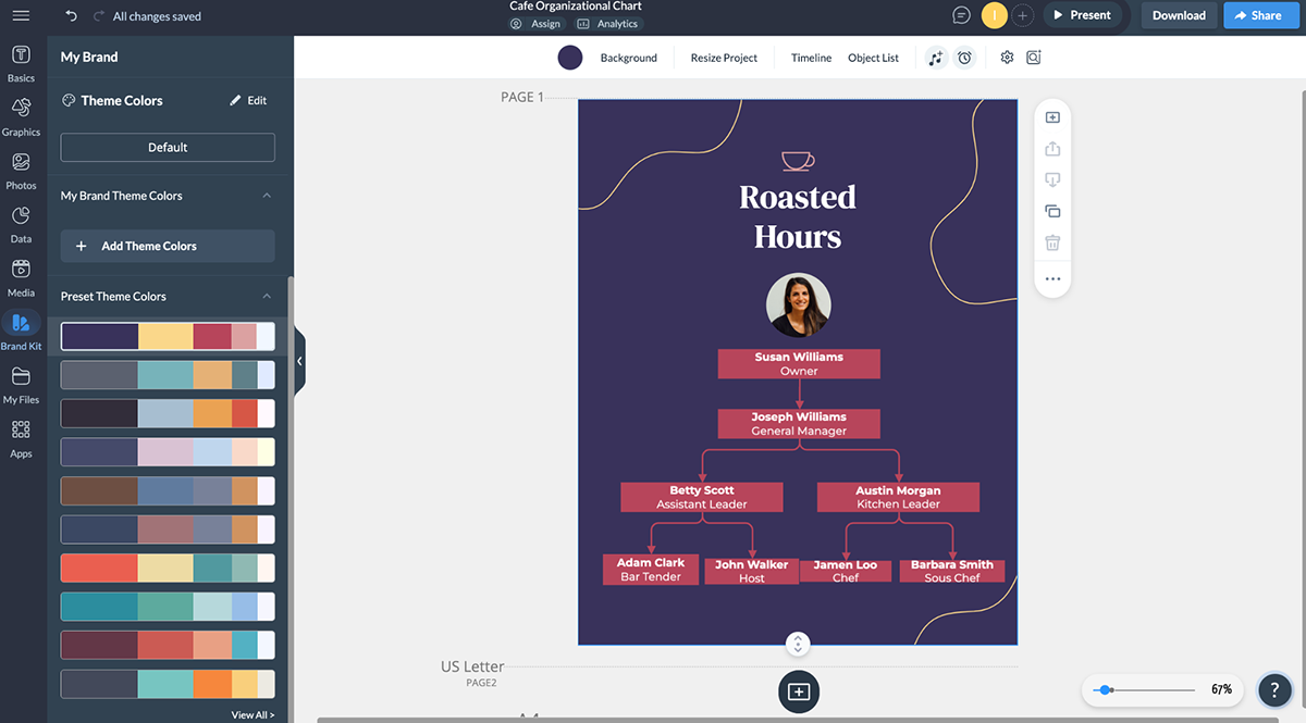 How to Make Hierarchy Chart in Visme