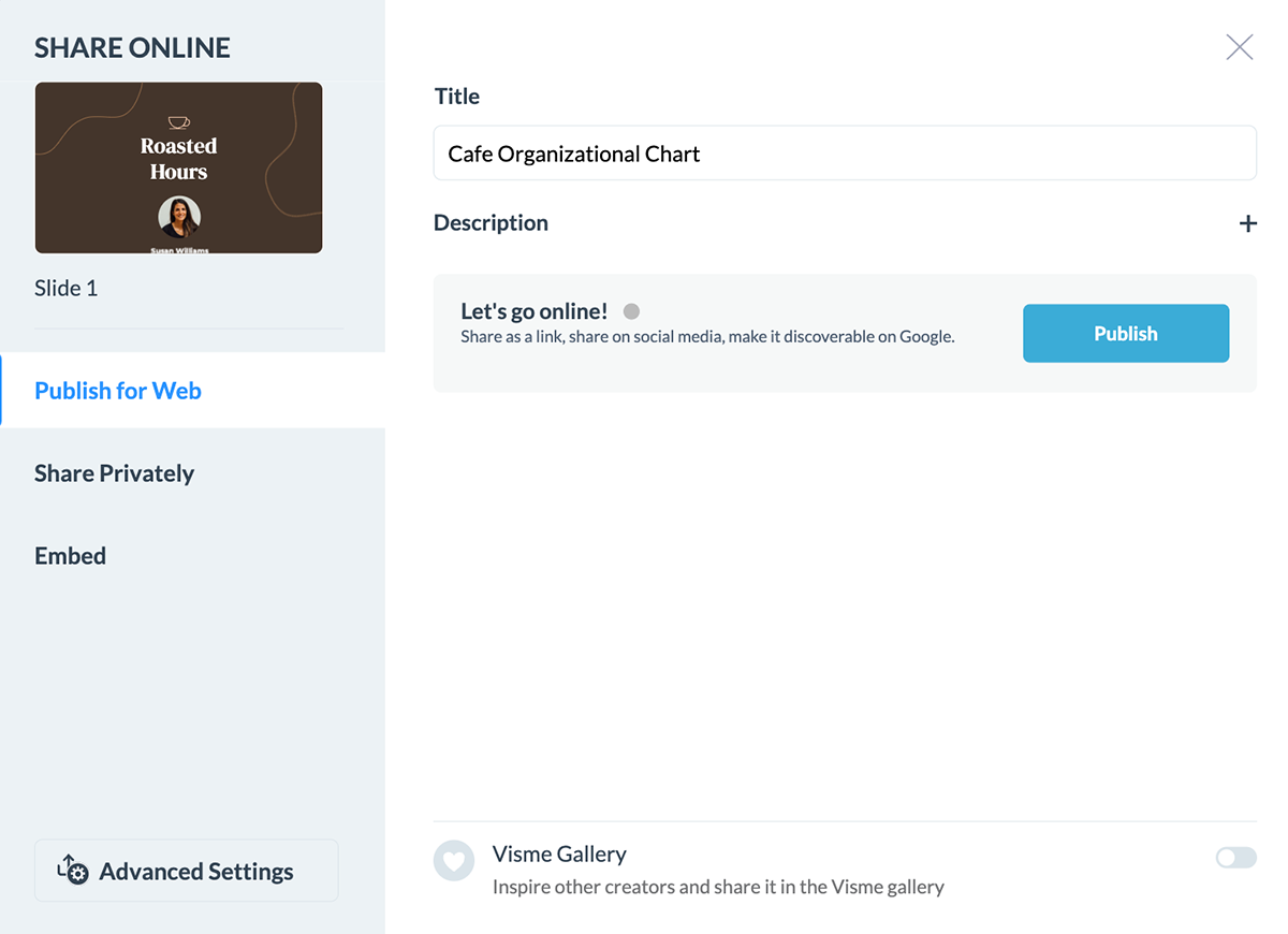 Download and Share Your Hierarchy Chart