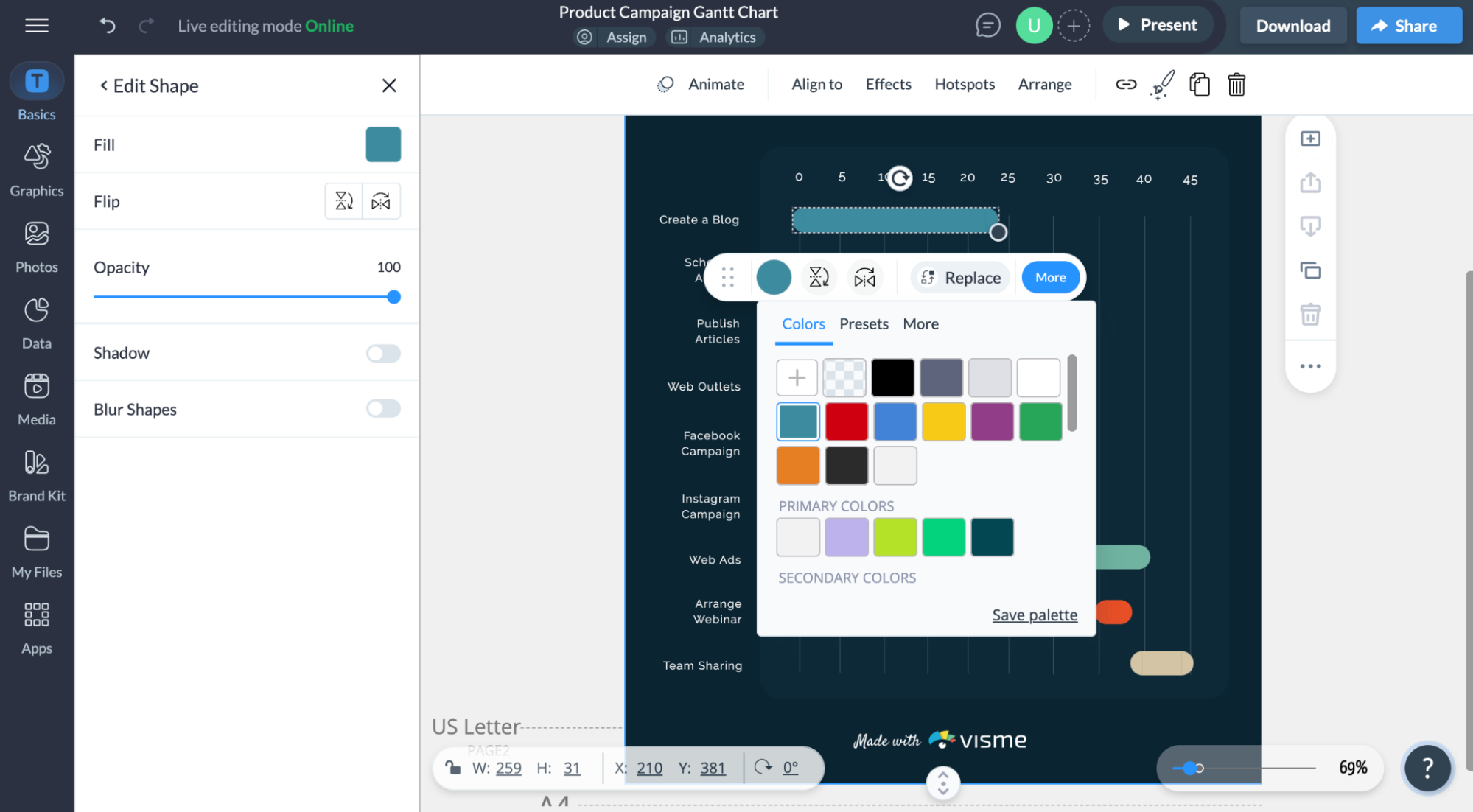Gantt Chart Apply Color Coding