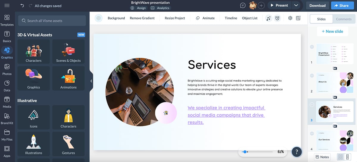 best AI graphic design tools - Visme