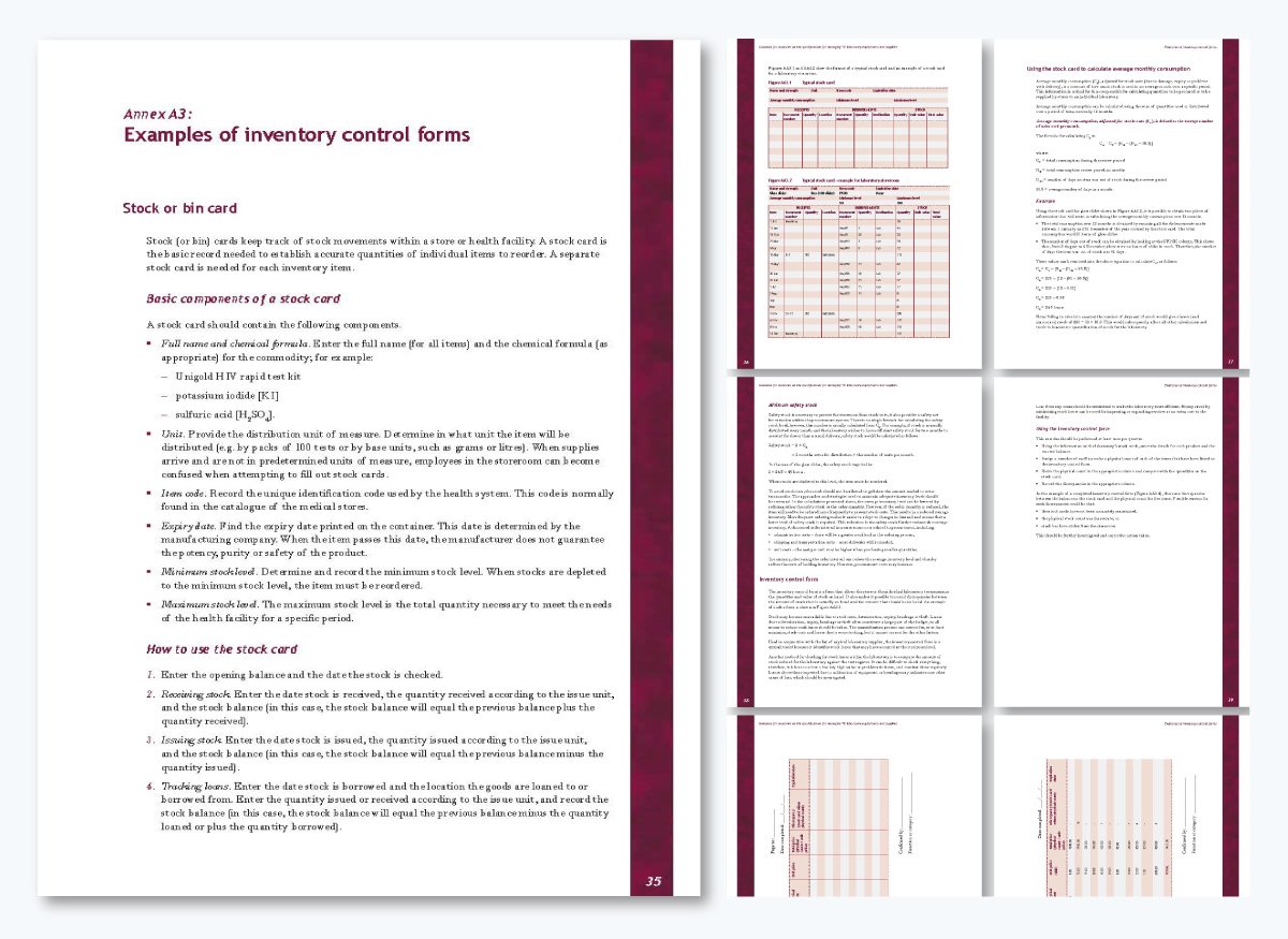 inventory tracking sheet for TB laboratory equipment and supplies