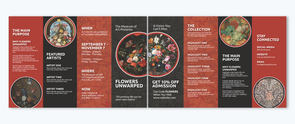 Real Life Example of a Roll Fold Brochure