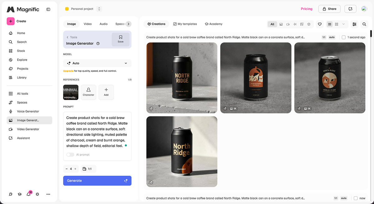 best AI graphic design tools - a design generated with Magnific AI
