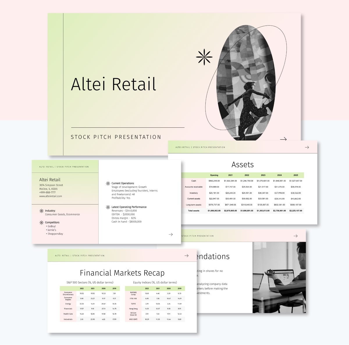 best pitch decks - Corporate stock pitch presentation 