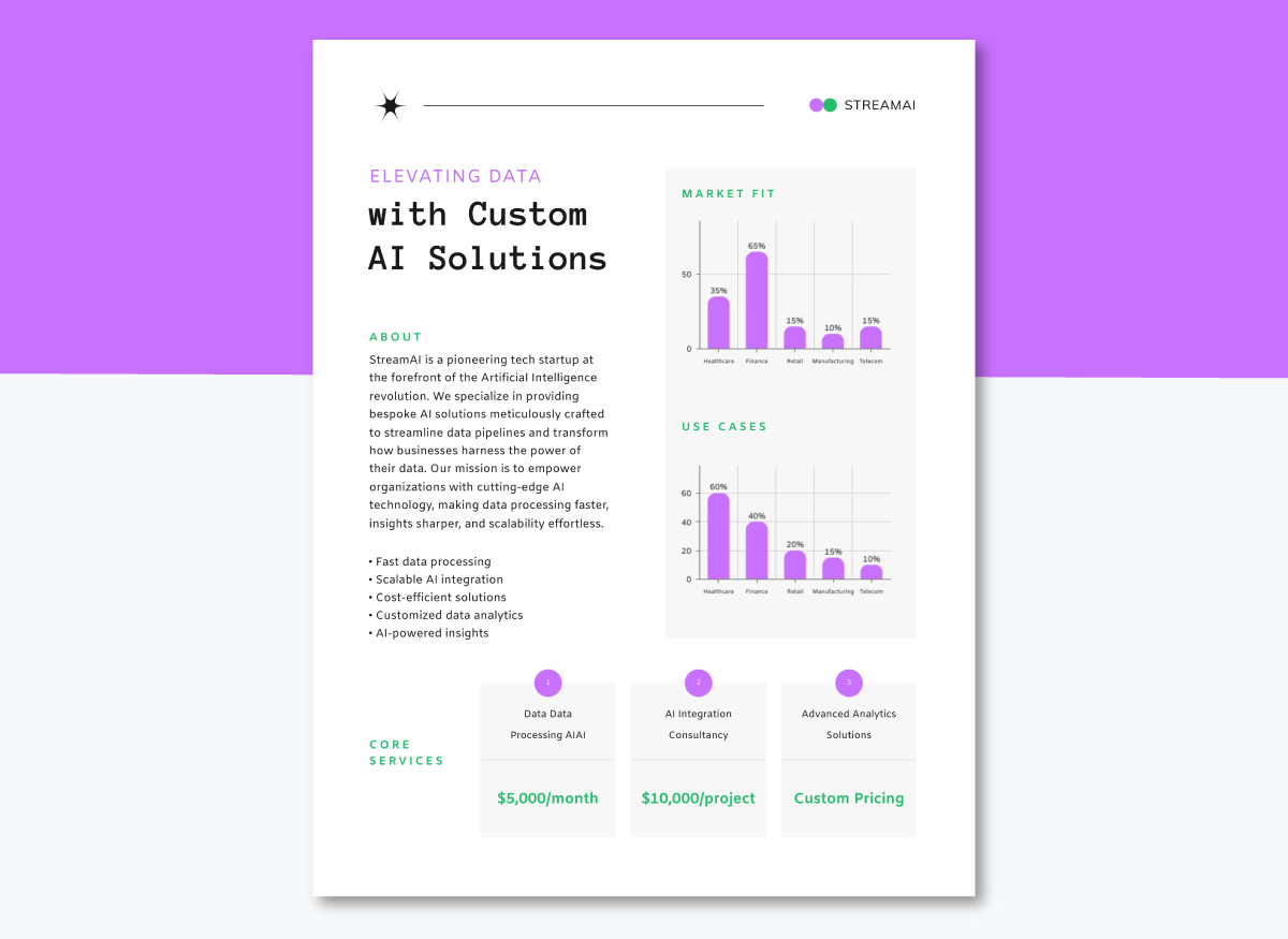 Pitch One Pager Template