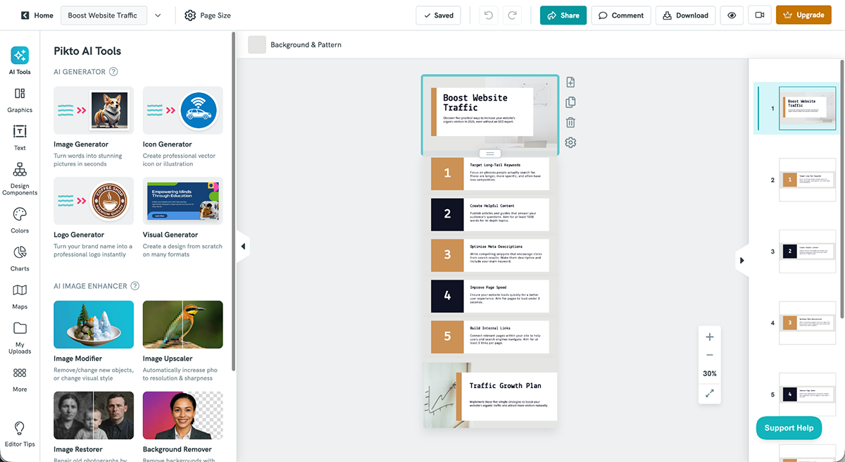 best AI graphic design tools - a design generated with Piktochart AI