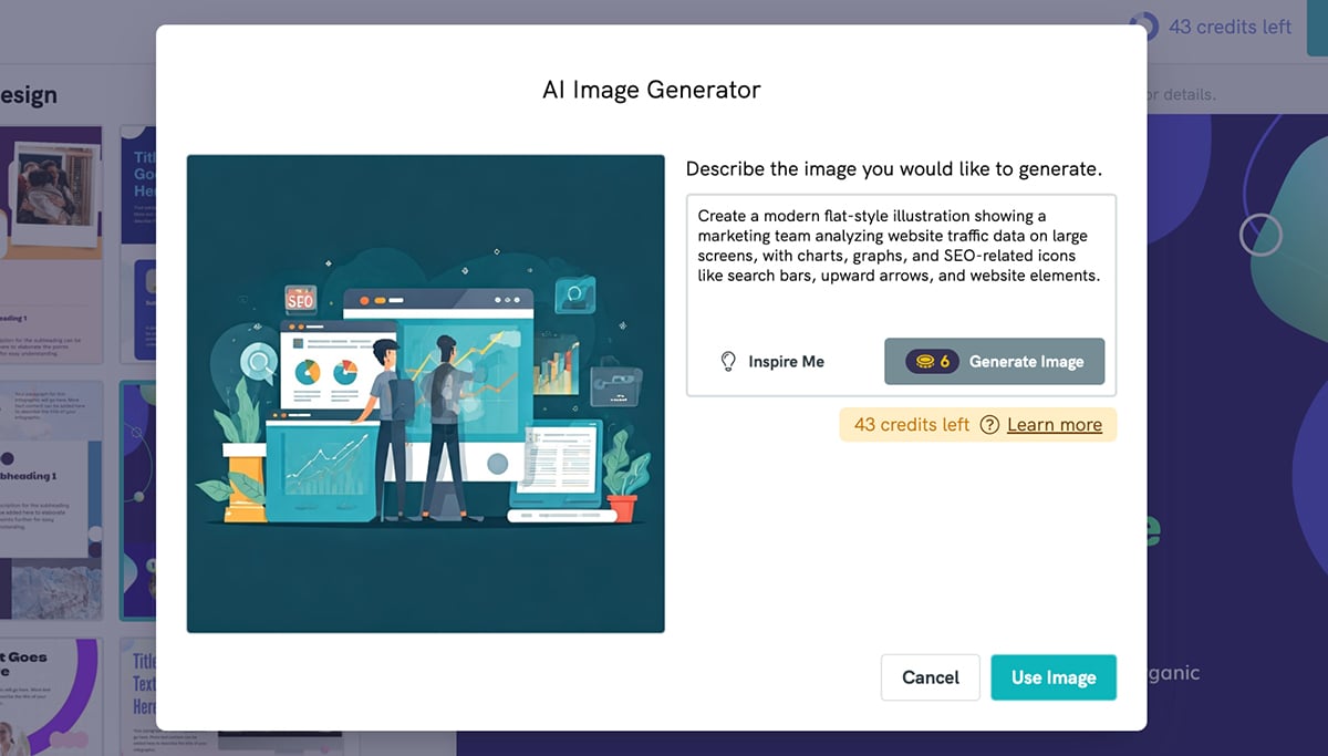 best AI graphic design tools - Piktochart