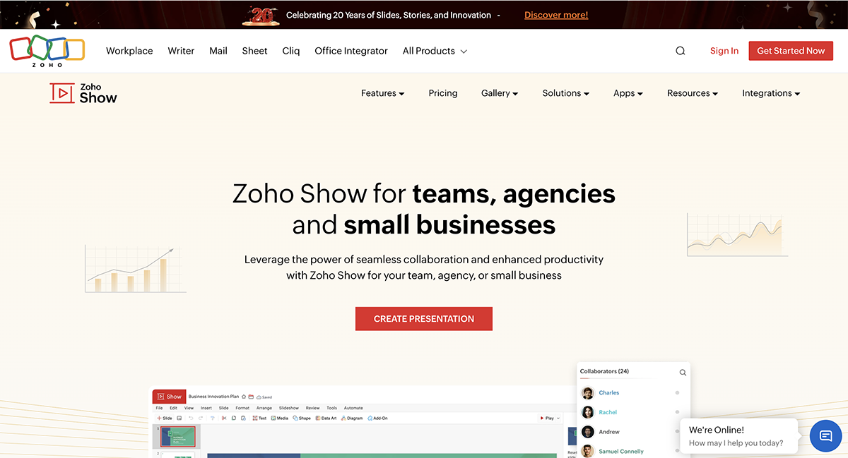 presentation app - Zoho Show