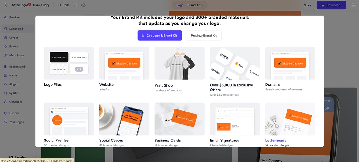 best AI graphic design tools -Looka